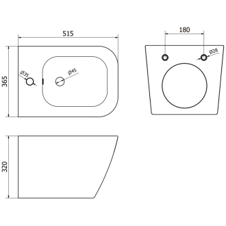 Závesný bidet Mexen Madox, tmavosivý mat - 35155161
