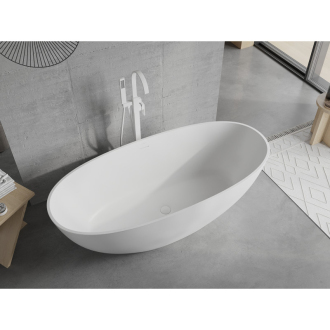 Mexen Bari voľne stojaca vaňa z konglomerátu 165 x 75 cm, matná biela - 57221657500