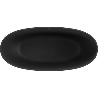 Mexen Bari voľne stojaca vaňa z konglomerátu 165 x 75 cm, matná čierna - 57221657570