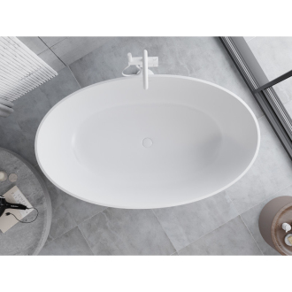 Mexen Parma voľne stojaca vaňa z konglomerátu 160 x 95 cm, matná biela - 57231609500