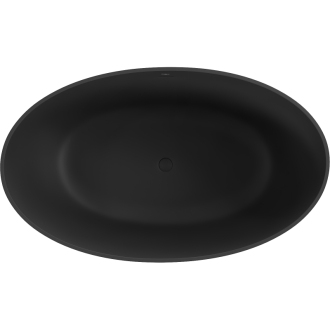 Mexen Parma voľne stojaca vaňa z konglomerátu 160 x 95 cm, matná čierna - 57231609570
