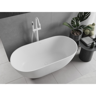 Mexen Rimini voľne stojaca vaňa z konglomerátu 150 x 75 cm, matná biela - 57241507500