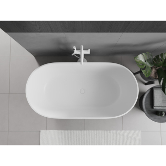 Mexen Rimini voľne stojaca vaňa z konglomerátu 150 x 75 cm, matná biela - 57241507500