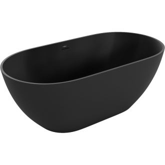 Mexen Rimini voľne stojaca vaňa z konglomerátu 150 x 75 cm, matná čierna - 57241507570