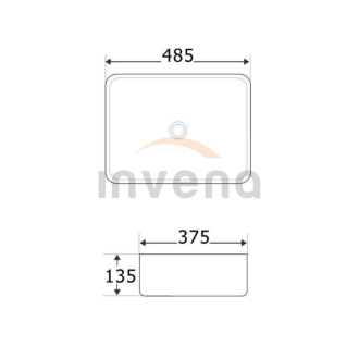 Invena NYKS CE-11-005-C Umývadlo na dosku 47,5 cm, čierna