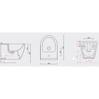 závesný bidet UNO OLKGUN02BDE00
