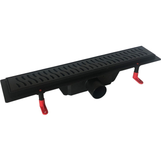 STANDARDline BLACK -odtokový žľab s roštom MEDIUM, dĺžka 500 mm, čierna farba OLPZLABST49BM