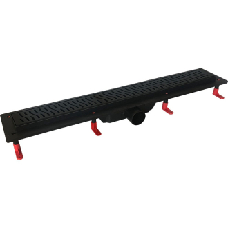 STANDARDline BLACK -odtokový žľab s roštom MEDIUM, dĺžka 500 mm, čierna farba OLPZLABST49BM