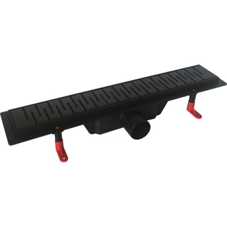 STANDARDline BLACK -odtokový žľab s roštom MEDIUM, dĺžka 500 mm, čierna farba OLPZLABST49BM