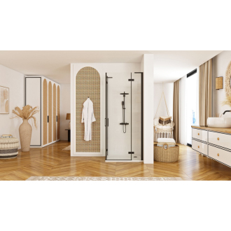 Sprchová kabína REA Hugo Double Black 90x100