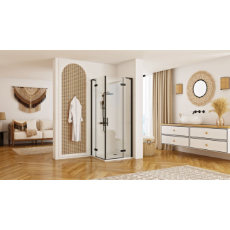 Sprchová kabína REA Hugo Double Black 100x80