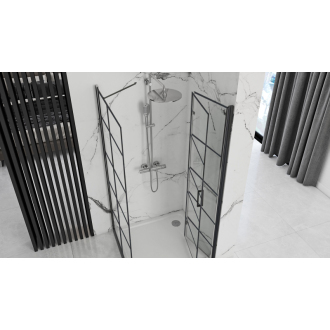Sprchovací kút REA MOLIER 100x90 - čierny