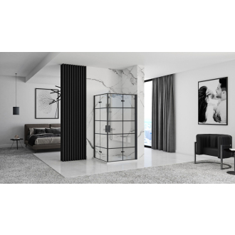 Sprchová kabína Rea Molier Black Double 80x100