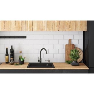 Kuchynský drez REA WEST XL black METALLIC