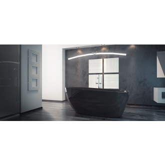 GOYA 1420x620 mm, čierna/biela farba VANSAL14BW vaňa voľne stojaca z liateho mramoru
