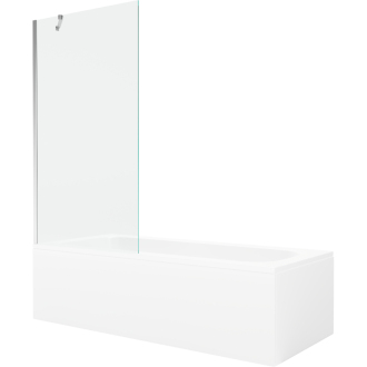 Mexen Vega vaňa 150x70cm panel + zástena 90 cm, transparent, chróm 550115070X9509000001