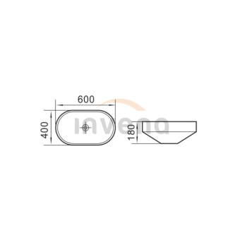 Invena NIKE CE-28-060-W Vstavané umývadlo 60 cm