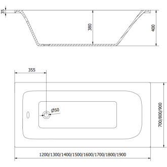 Mexen Vega obdĺžniková vaňa 170 x 70 cm s plášťom a 1 krídlovou zástenou 100 cm, priehľadná, zlatá - 550117070X9510000050