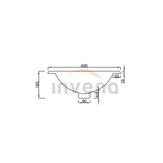 Invena AJTRA CE-29-001-W Vstavané umývadlo 50 cm