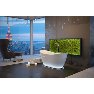VIYA 1600x700 mm, čierna farba VANAND16B vaňa voľne stojaca z liateho mramoru