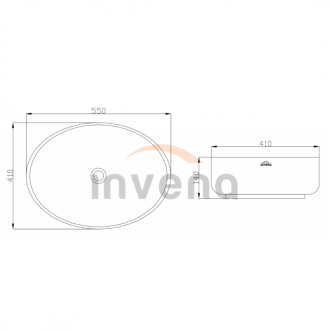 Invena ASTRI CE-30-001-W Umývadlo na dosku 55 cm