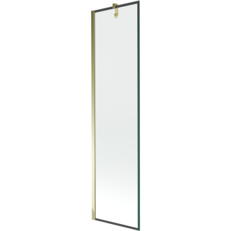 Mexen Next vaňová zástena jednokrídlová 50 x 150 cm, čierny vzor, zlatá - 895-050-000-00-70-50