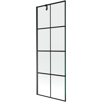 Mexen Next vaňová zástena jednokrídlová 70 x 150 cm, čierny vzor, čierna - 895-070-000-00-77-70