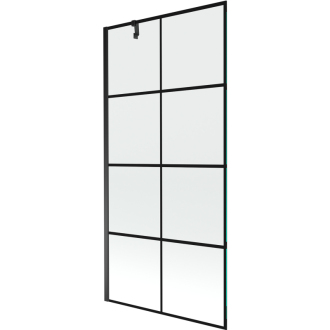 Mexen Next vaňová zástena jednokrídlová 90 x 150 cm, čierny vzor, čierna - 895-090-000-00-77-70