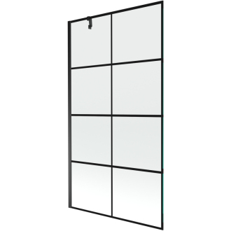 Mexen Next vaňová zástena jednokrídlová 100 x 150 cm, čierny vzor, čierna - 895-100-000-00-77-70