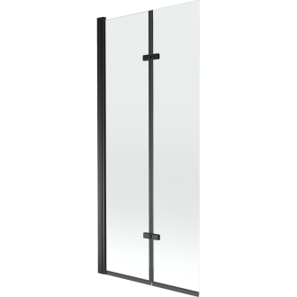 Mexen Castor 2-krídla vaňová zástena 80 x 150 cm, transparentná, čierna - 892-080-002-70-00