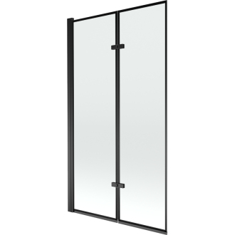 Mexen Castor 2-krídlová vaňová zástena 100 x 150 cm, čierny vzor, čierna - 892-100-002-70-70