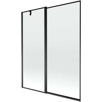Mexen Flip vaňová zástena jednokrídlová 140 x 150 cm, čierny vzor, čierna - 894-140-101-70-70