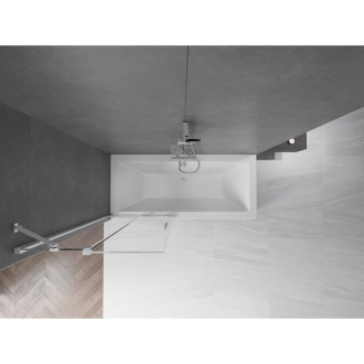 Mexen Velar 2-krídla vaňová zástena posuvná 80 x 150 cm, transparentná, chróm - 896-080-000-01-01