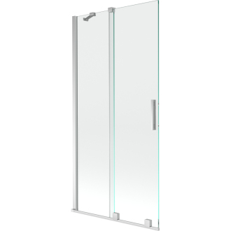 Mexen Velar 2-krídla vaňová zástena posuvná 90 x 150 cm, transparentná, chróm - 896-090-000-01-01