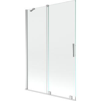 Mexen Velar 2-krídla vaňová zástena posuvná 120 x 150 cm, transparentná, chróm - 896-120-000-01-01