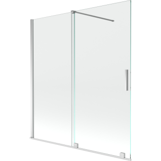 Mexen Velar 2-krídla vaňová zástena posuvná 150 x 150 cm, transparentná, chróm - 896-150-000-01-01