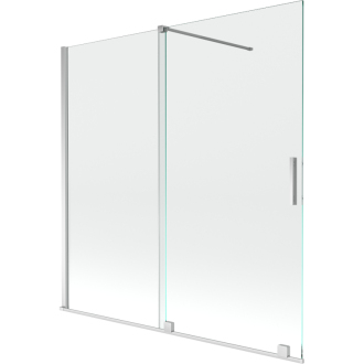 Mexen Velar 2-krídla vaňová zástena posuvná 160 x 150 cm, transparentná, chróm - 896-160-000-01-01
