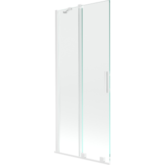 Mexen Velar 2-krídla vaňová zástena posuvná 80 x 150 cm, transparentná, biela - 896-080-000-01-20