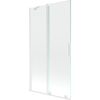 Mexen Velar 2-krídla vaňová zástena posuvná 100 x 150 cm, transparentná, biela - 896-100-000-01-20