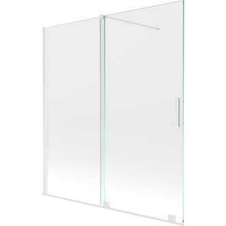 Mexen Velar 2-krídla vaňová zástena posuvná 150 x 150 cm, transparentná, biela - 896-150-000-01-20