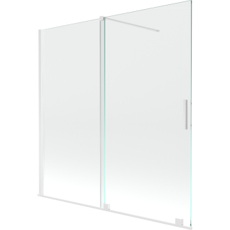 Mexen Velar 2-krídla vaňová zástena posuvná 160 x 150 cm, transparentná, biela - 896-160-000-01-20