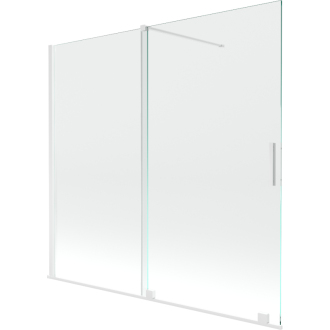 Mexen Velar 2-krídla vaňová zástena posuvná 170 x 150 cm, transparentná, biela - 896-170-000-01-20