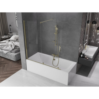 Mexen Velar 2-krídla vaňová zástena posuvná 150 x 150 cm, transparentná, zlatá - 896-150-000-01-50