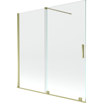 Mexen Velar 2-krídla vaňová zástena posuvná 160 x 150 cm, transparentná, zlatá - 896-160-000-01-50