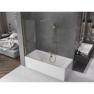 Mexen Velar 2-krídla vaňová zástena posuvná 160 x 150 cm, transparentná, zlatá - 896-160-000-01-50