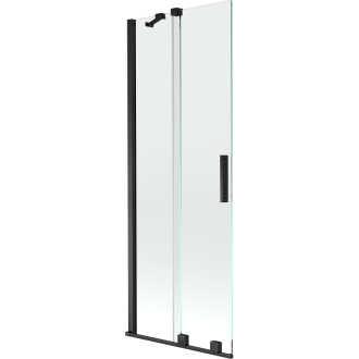 Mexen Velar vaňová zástena, 2-krídla, posuvná, 75 x 150 cm, transparentná, čierna - 896-075-000-01-70