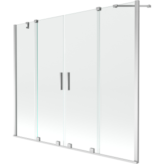 Mexen Velar Duo vaňová zástena, 2-krídla, posuvná, 170 x 150 cm, transparentná, chróm - 896-170-000-02-01