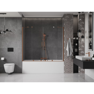 Mexen Velar Duo vaňová zástena, 200x150, transp., brúsená meď 896-200-000-02-65