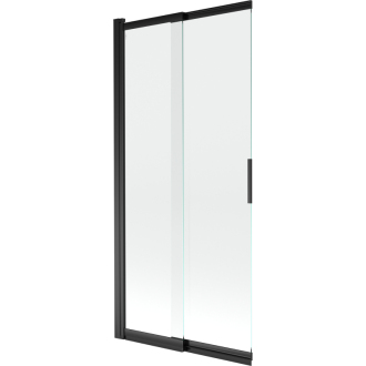 Mexen Fox 2-krídlová vaňová zástena posuvná 85 x 150 cm, transparentná, čierna - 891-085-002-70-00