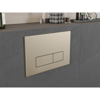 Mexen Fenix 13 Slim splachovacie tlačidlo, šampanské zlato - 601304